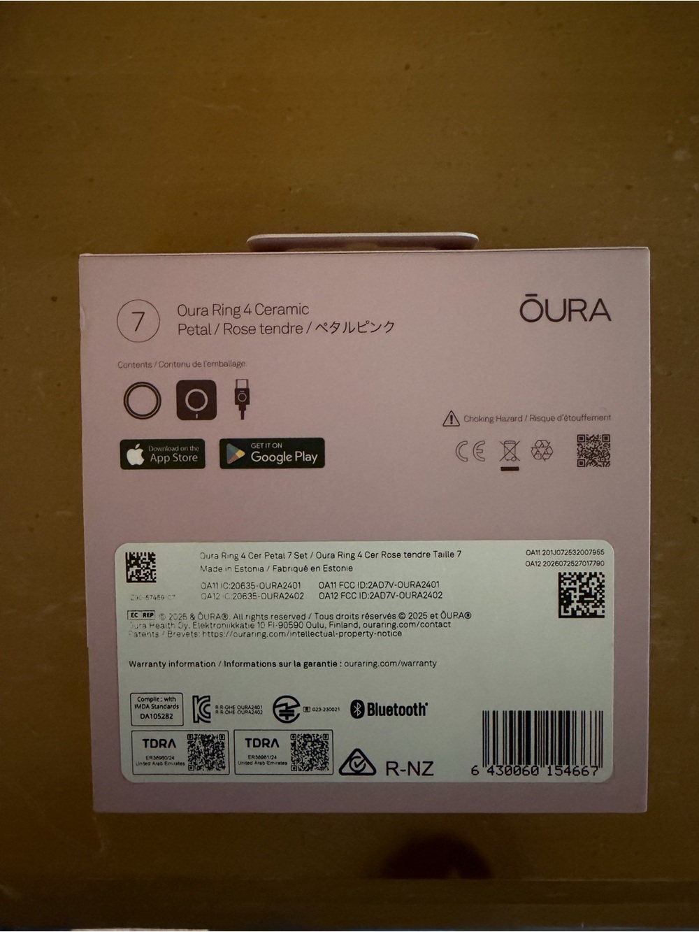 Oura Ring 4 Ceramic Petal / Rose
